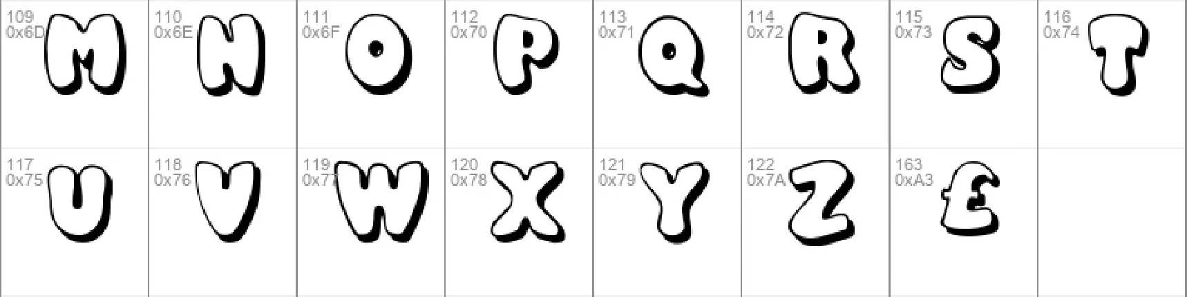 Balloony font