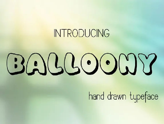 Balloony font