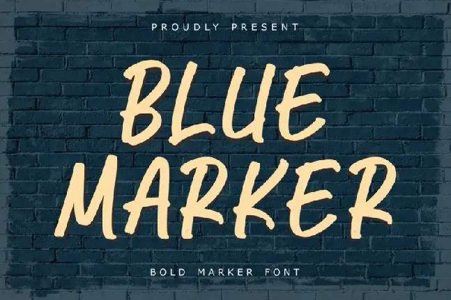 Blue Marker font