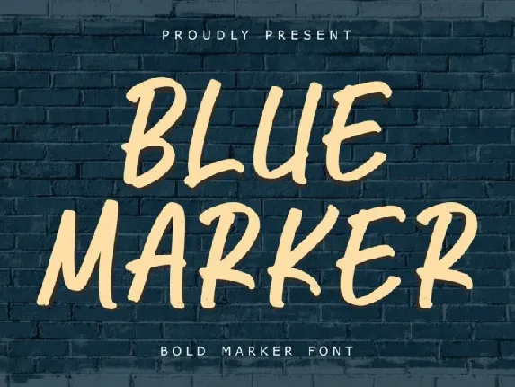 Blue Marker font