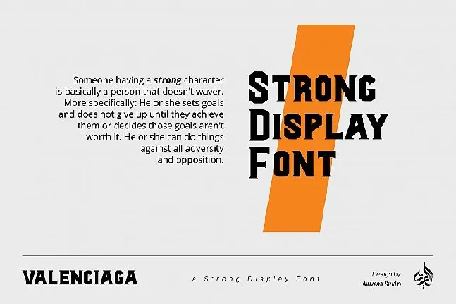 Al Valenciaga Display font