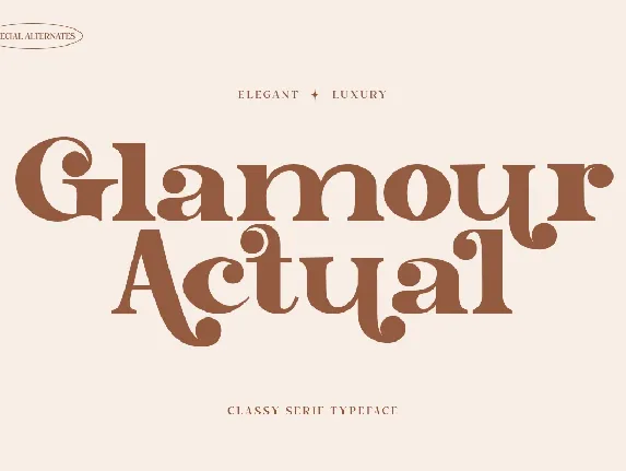 Glamour Actual font