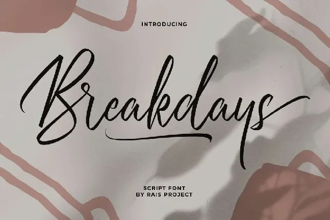 Breakdays font