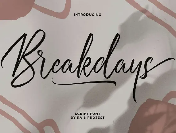 Breakdays font