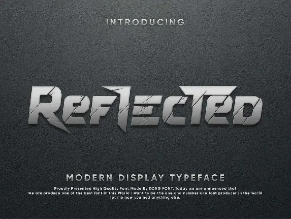 Reflected font