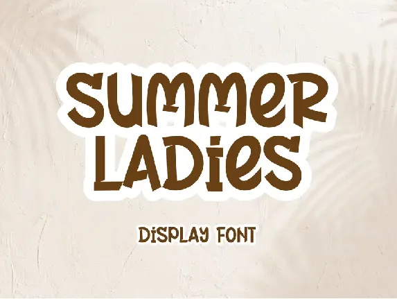 Summer Ladies - Personal Use font