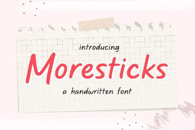 Moresticks font