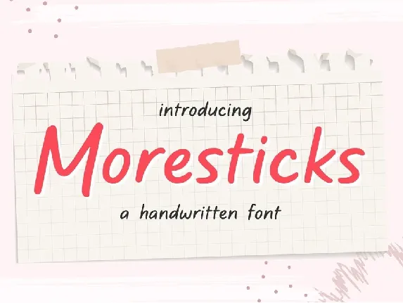 Moresticks font