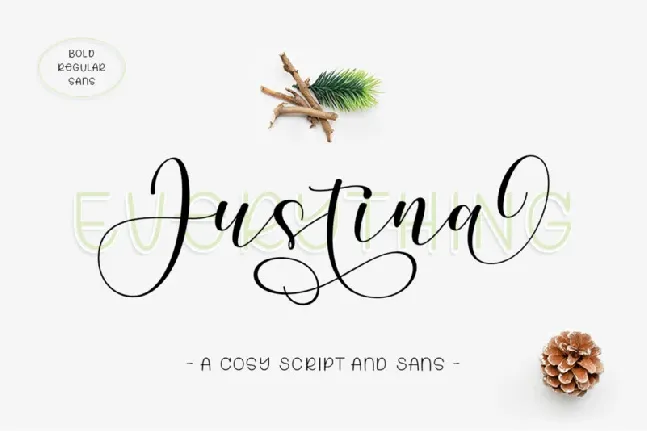 Justina Duo font