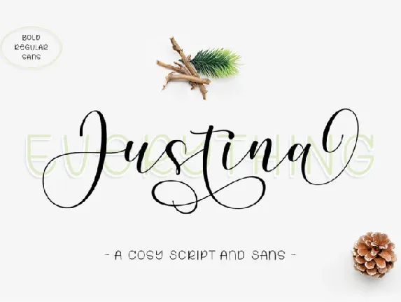 Justina Duo font