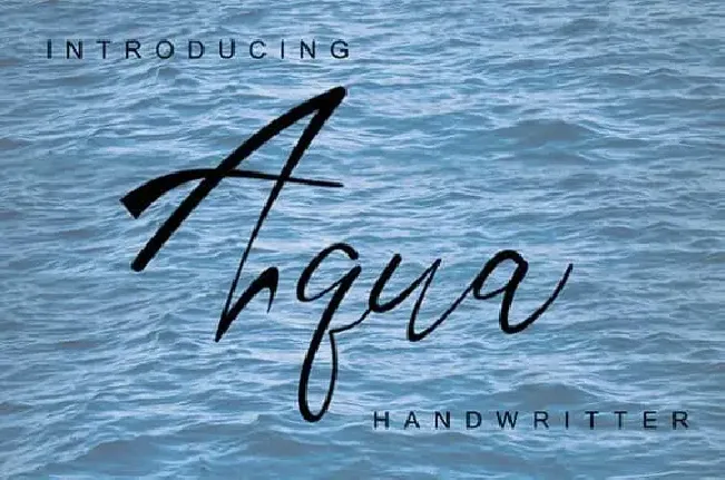 Aqua Script font