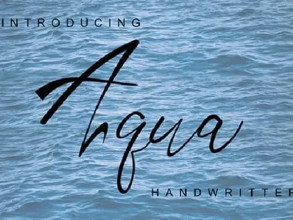 Aqua Script font