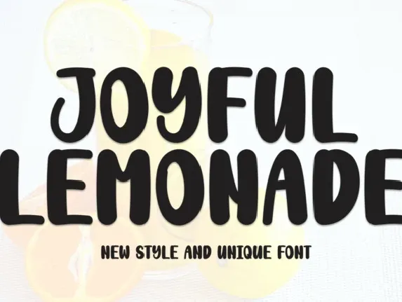 Joyful Lemonade Display font