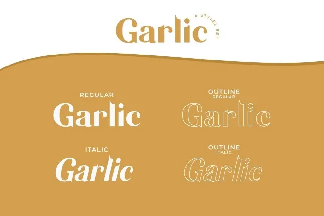 Garlic Demo font