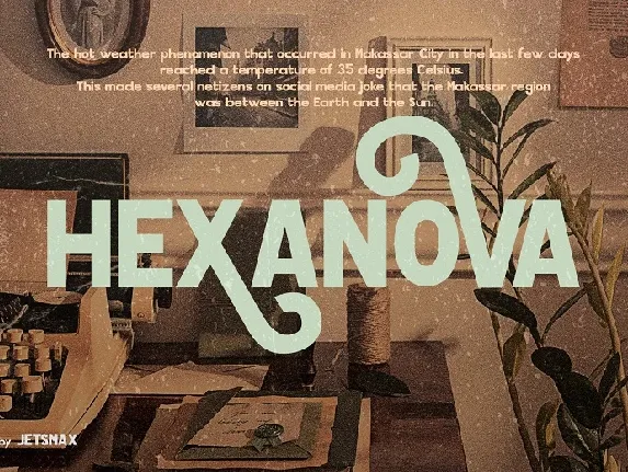 Hexanova font