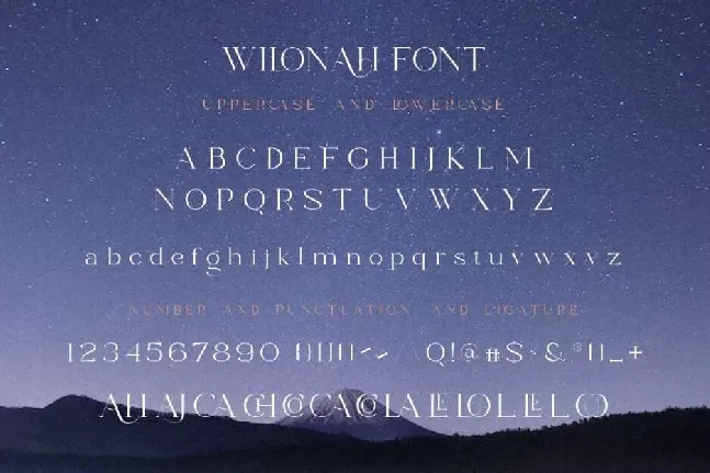 Wilonah font