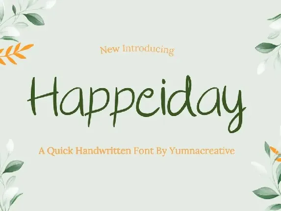 Happeiday font