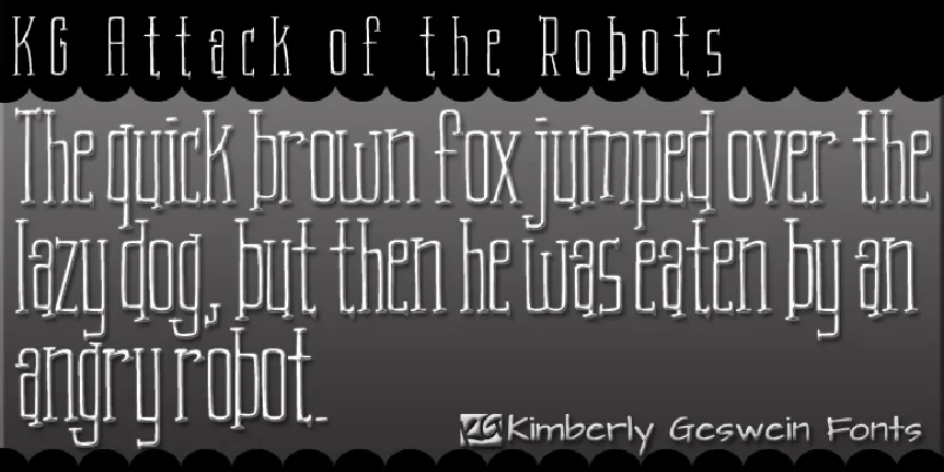 KG Attack of the Robots font