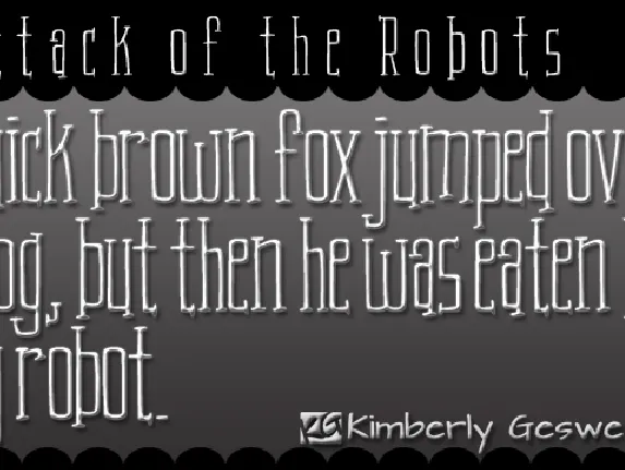 KG Attack of the Robots font