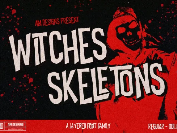 Witches Skeletons font