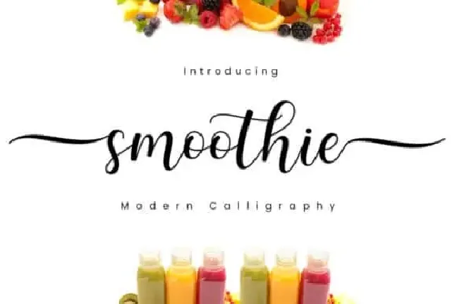 Smoothie Calligraphy font