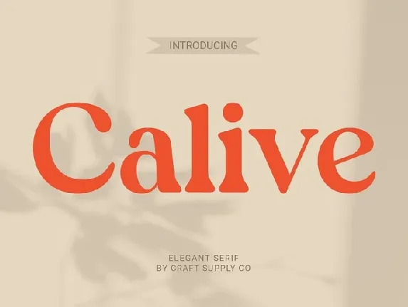 Calive font