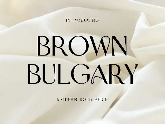 BrownBulgary font