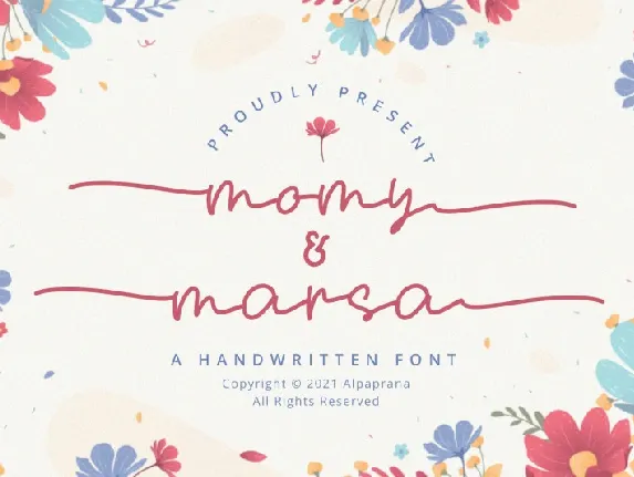 Momy & Marsa – Handwritten font