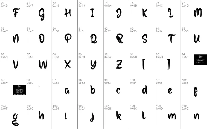 Bastingpersonal font