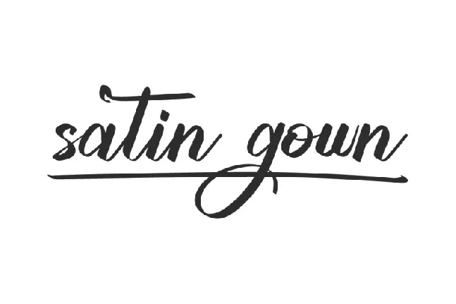 Satin Gown font