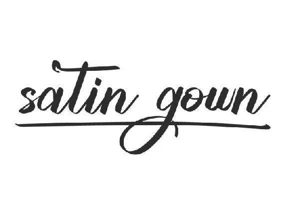 Satin Gown font