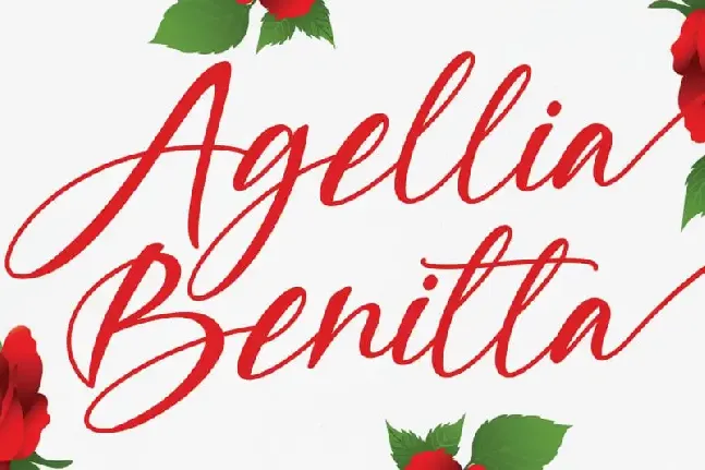 Agellia Benitta Calligraphy font