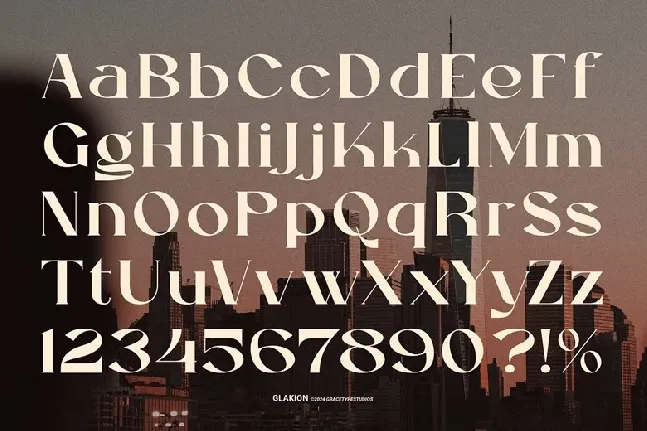 Glakion font