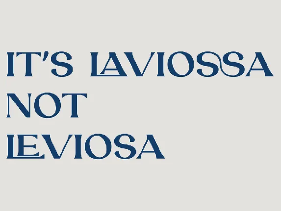 Laviossa font