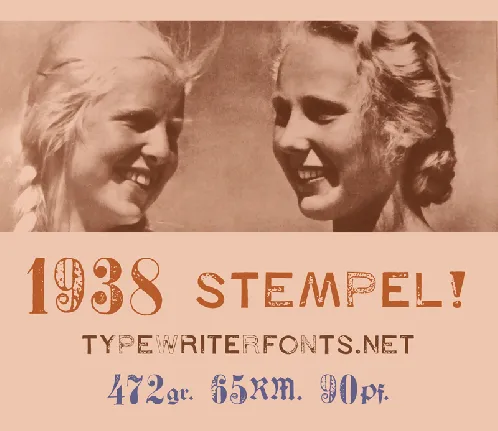 1938 STeMPEL font