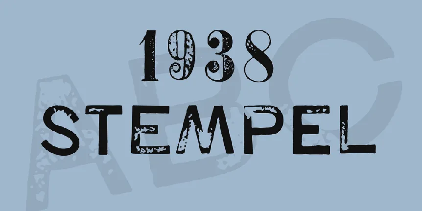 1938 STeMPEL font