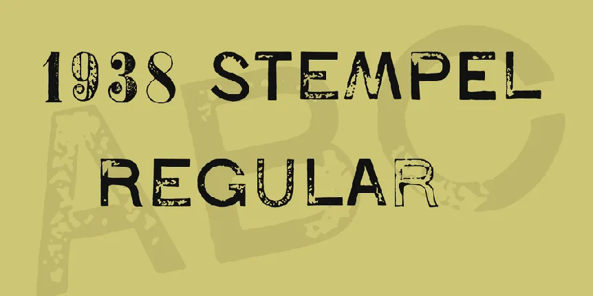 1938 STeMPEL font