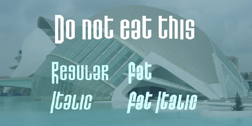 Do not eat this font