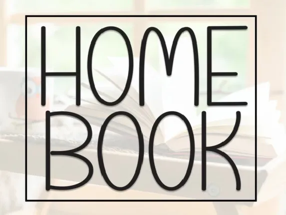 Home Book Display font