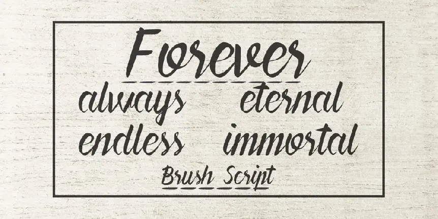 Forever Brush Script font