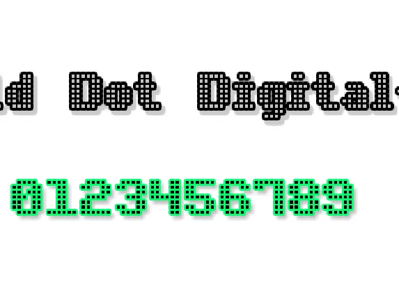 Bold Dot Digital-7 font