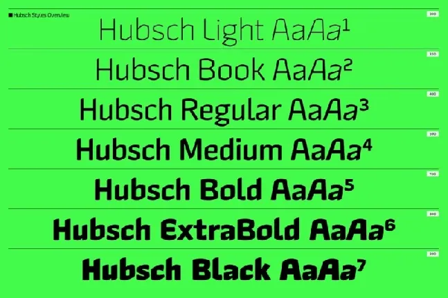 Hubsch Family font