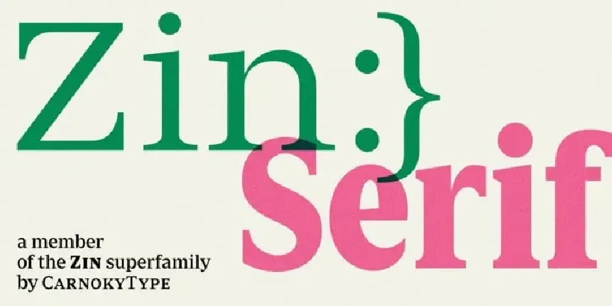 Zin Serif Demo font