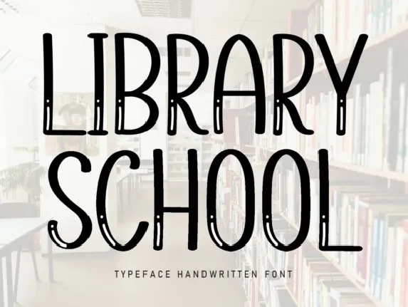 Library School Display font