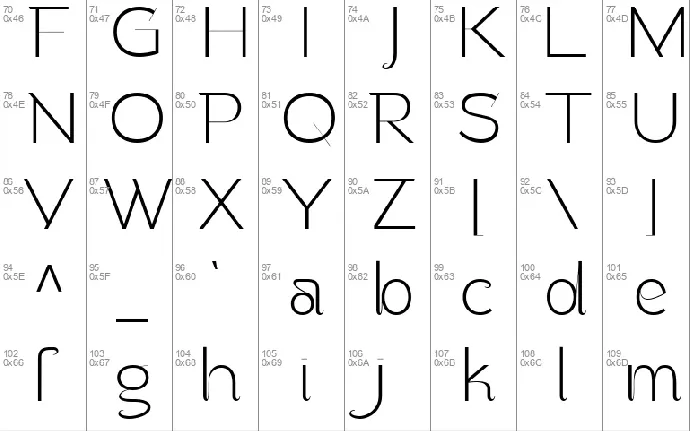 Fladerling font