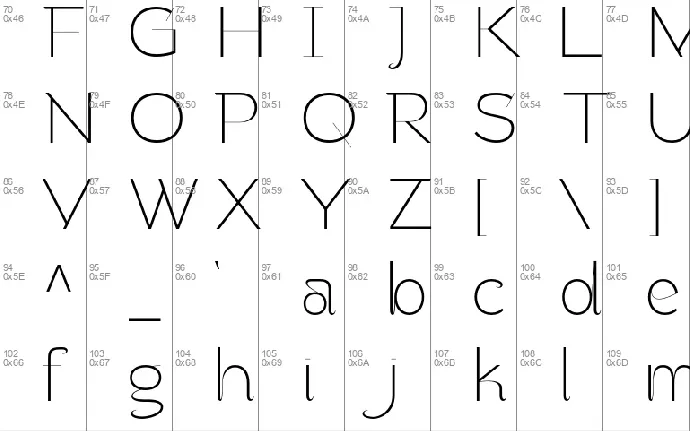 Fladerling font