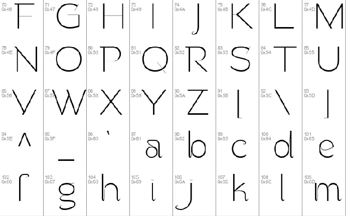 Fladerling font