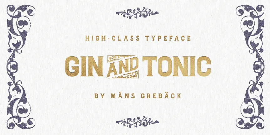 Gin And Tonic PERSONAL font