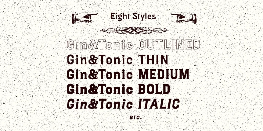 Gin And Tonic PERSONAL font