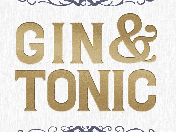 Gin And Tonic PERSONAL font